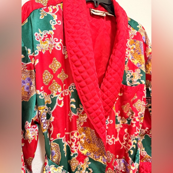 Victoria's Secret Gold Label VTG Quilted Satin Maxi Robe - M/L - Picture 3 of 8